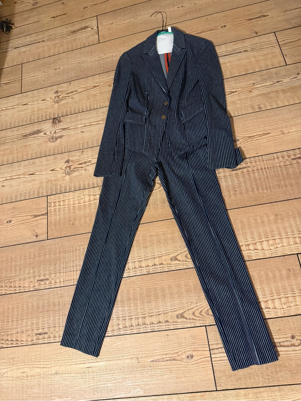 RACHEL Rachel Roy Navy Pinstripe Blazer & Pants Set